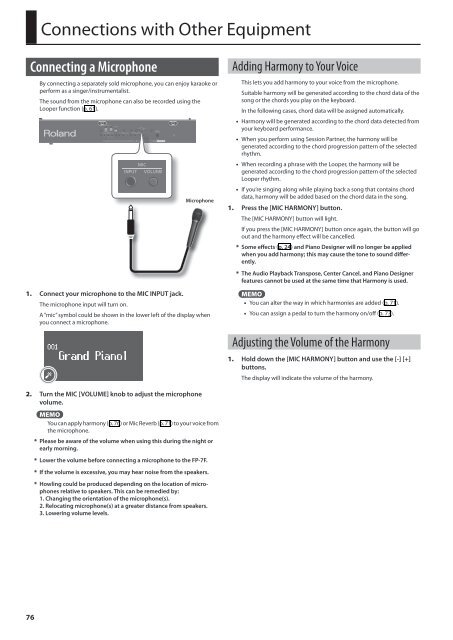 Owner's Manual (FP-7F_OM.pdf) - Roland