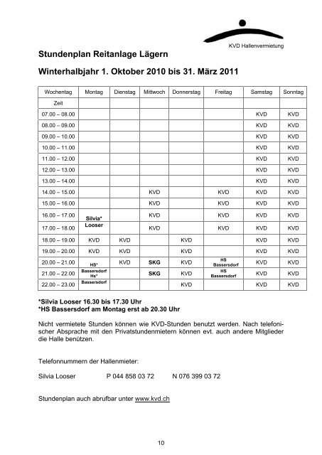 Neujahrsspringen 2011 - KVD-Kavallerieverein Dielsdorf