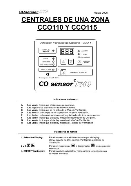 CENTRALES DE UNA ZONA CCO110 Y CCO115 - Golmar