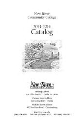 Catalog - New River Community College