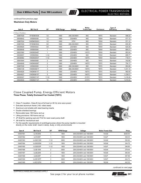 Electrical Power Transmission - Motion Industries