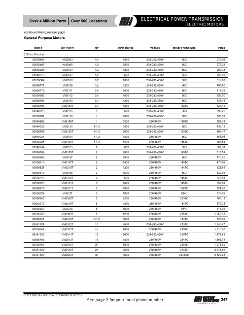 Electrical Power Transmission - Motion Industries