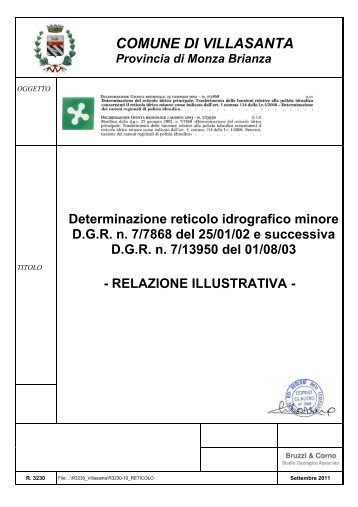 Relazione Illustrativa - Comune di Villasanta