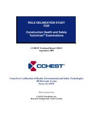 ROLE DELINEATION STUDY FOR Construction Health and Safety . 