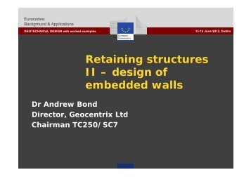 design of embedded walls - Eurocodes - Europa