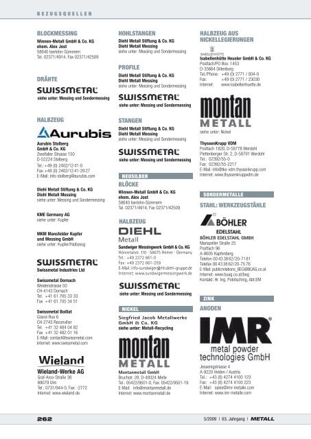 Verlassen Sie sich darauf: Geballte Metall-Kompetenz - Metall-web.de