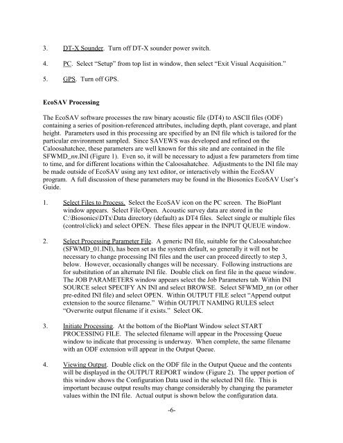 Operating Instructions Manual For The Acoustic ... - BioSonics, Inc