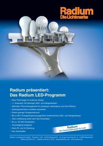 Gemütliches Licht mit Radium LED - KARO Elektrotechnik