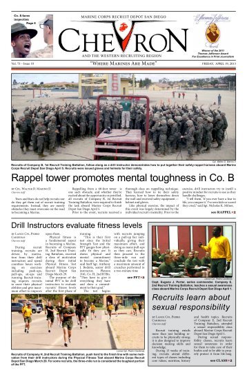 Rappel tower promotes mental toughness in Co. B - Marine Corps ...