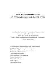 ethics and entrepreneurs: an international comparative study