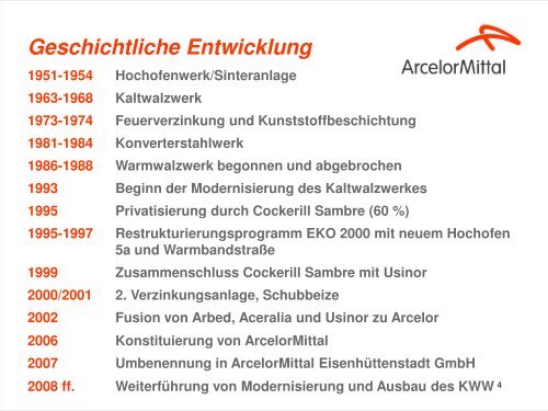 Die ArcelorMittal Eisenhüttenstadt GmbH – ein Die ... - zuliefertag.de