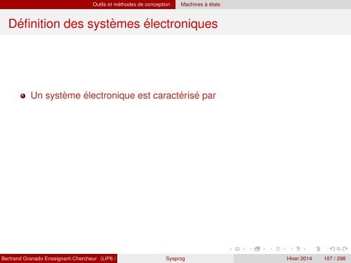 Transparents du cours - VHDL - MAE - MÃ©moire - Free