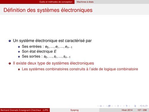 Transparents du cours - VHDL - MAE - MÃ©moire - Free