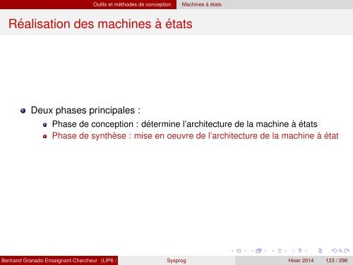 Transparents du cours - VHDL - MAE - MÃ©moire - Free