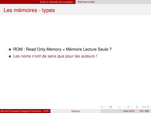 Transparents du cours - VHDL - MAE - MÃ©moire - Free