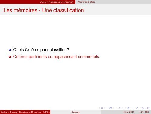 Transparents du cours - VHDL - MAE - MÃ©moire - Free