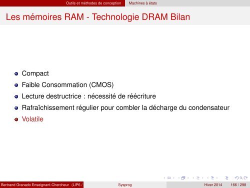 Transparents du cours - VHDL - MAE - MÃ©moire - Free