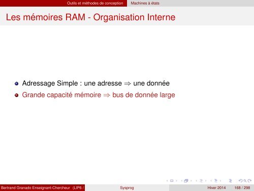 Transparents du cours - VHDL - MAE - MÃ©moire - Free