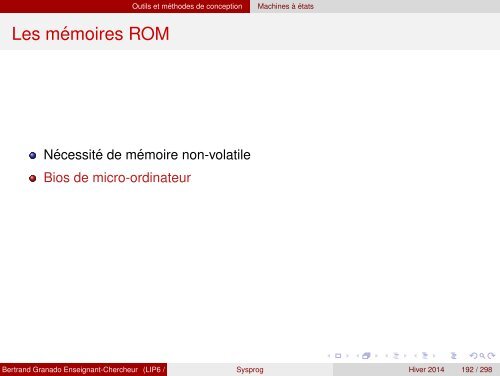 Transparents du cours - VHDL - MAE - MÃ©moire - Free