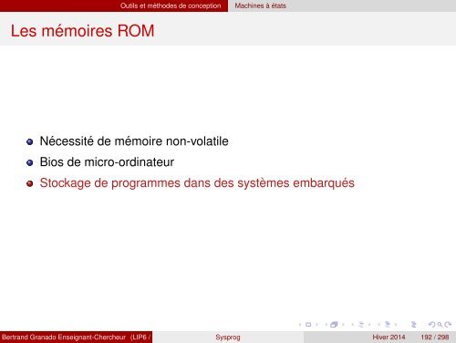 Transparents du cours - VHDL - MAE - MÃ©moire - Free