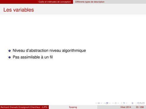 Transparents du cours - VHDL - MAE - MÃ©moire - Free