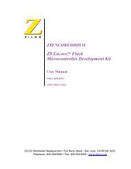 Z8 Encore!Â® Flash Microcontroller Development Kit
