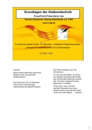 Grundlagen der Gießereitechnik - VDG