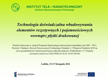 Prezentacja - Instytut Tele- i Radiotechniczny