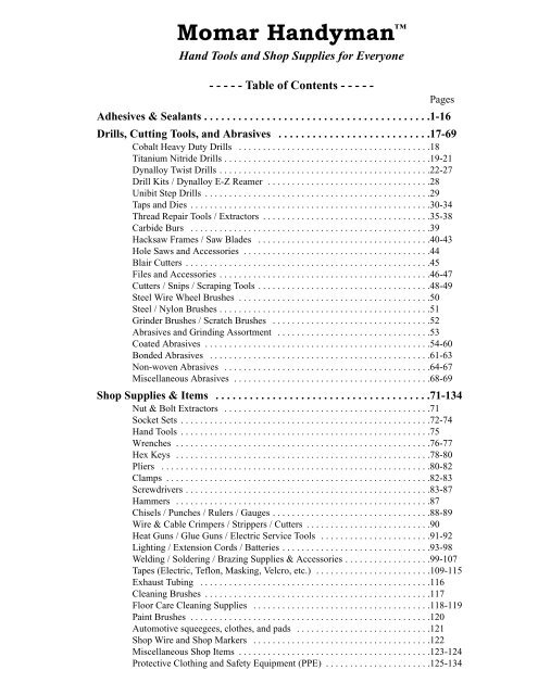 ADHESIVES and SEALANTS - Momar Haystack