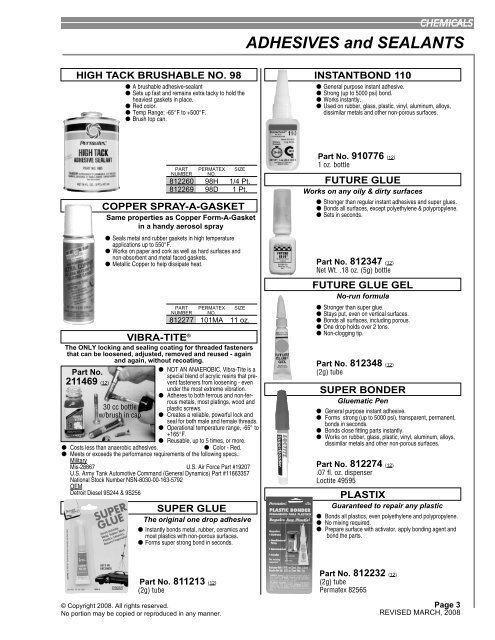 ADHESIVES and SEALANTS - Momar Haystack