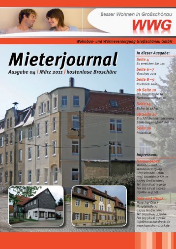 Mieterjournal Ausgabe 04 | März 2011 - und Wärmeversorgung ...