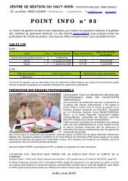 Point info nÂ° 93 - juillet - aoÃ»t 2008 - Cdg68.fr