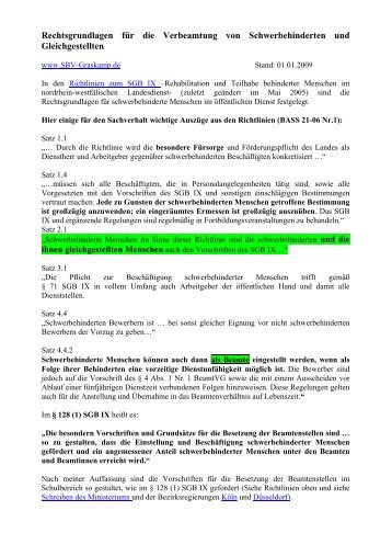 Verbeamtung bei Schwerbehinderung - Sbv-graskamp.de