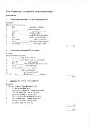 File 2 Grammar, Vocabulary, and pronunciation - EOI de Langreo