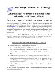 PGET 2012 Examination Brochure - WBUT