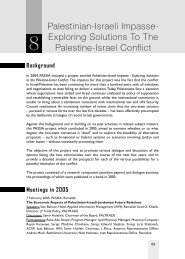 Palestinian-Israeli Impasse- Exploring Solutions To The ... - PASSIA
