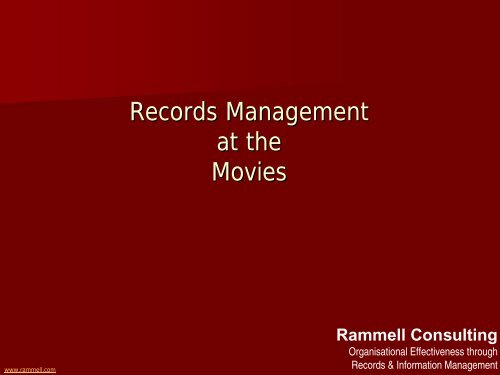 Records Management at the Movies - Records and Information ...