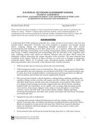 Application Part 2 (pdf) - NOLS