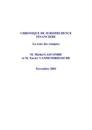 Novembre 2001 - Gestion et Finances Publiques La revue