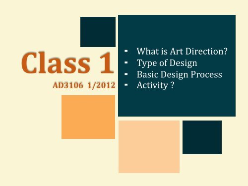 - What is Art Direction? - Type of Design - Basic Design Process ...