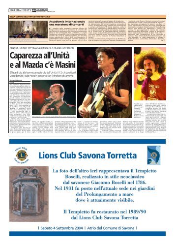 Il Piatto dell'estate - Lions Club Savona Torretta