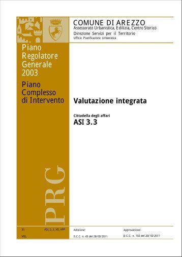 Valutazione integrata - Comune di Arezzo