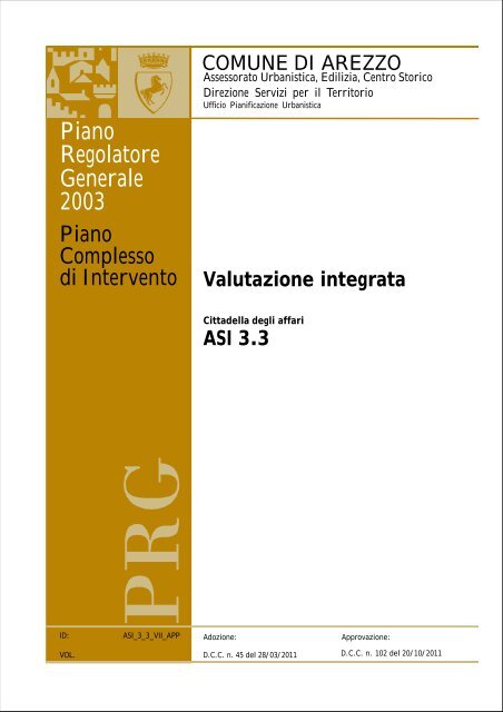 Valutazione integrata - Comune di Arezzo