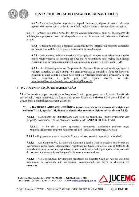 Edital PregÃ£o EletrÃ´nico - Processo 68/2013 - Junta Comercial do ...