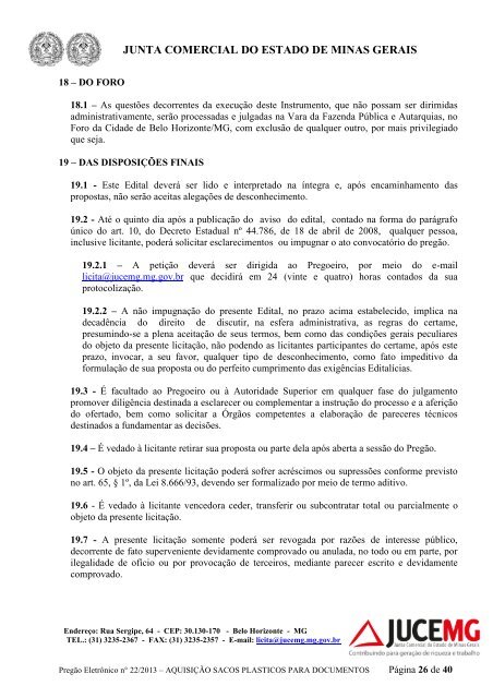 Edital PregÃ£o EletrÃ´nico - Processo 68/2013 - Junta Comercial do ...