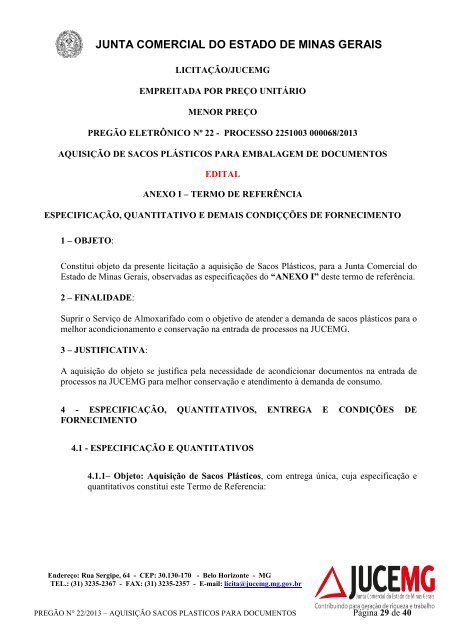 Edital PregÃ£o EletrÃ´nico - Processo 68/2013 - Junta Comercial do ...