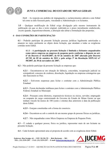 Edital PregÃ£o EletrÃ´nico - Processo 68/2013 - Junta Comercial do ...