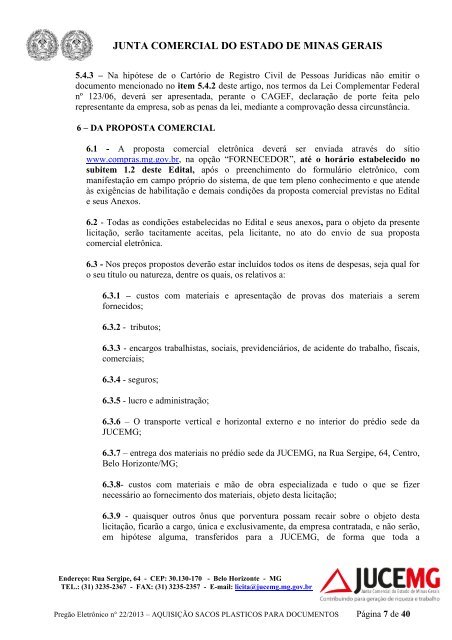 Edital PregÃ£o EletrÃ´nico - Processo 68/2013 - Junta Comercial do ...