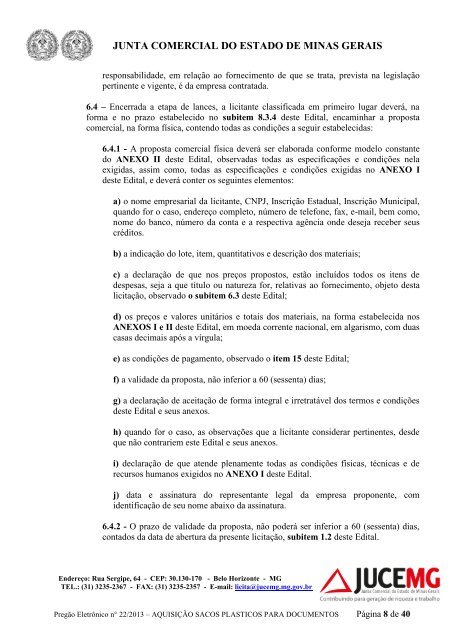 Edital PregÃ£o EletrÃ´nico - Processo 68/2013 - Junta Comercial do ...