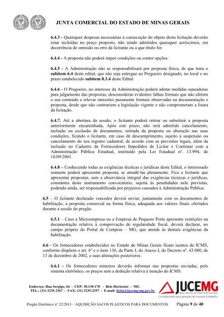 Edital PregÃ£o EletrÃ´nico - Processo 68/2013 - Junta Comercial do ...